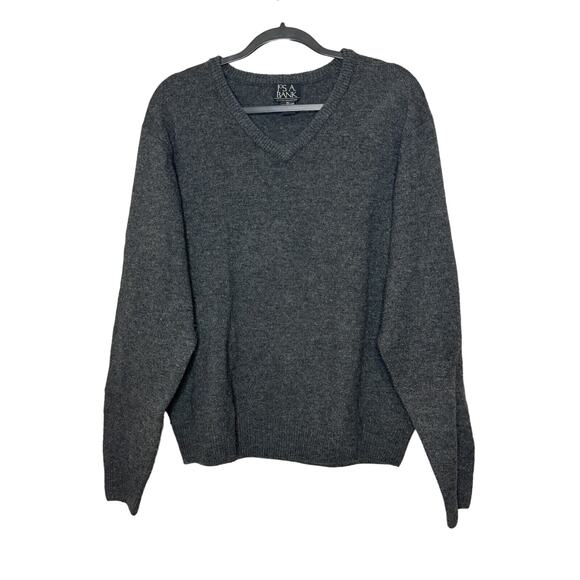 Jos. A. Bank Classic Collection Men's XL Lamb's Wool Sweater V-Neck Gray - Picture 1 of 3